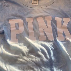vs pink blue tie dye crop top size small